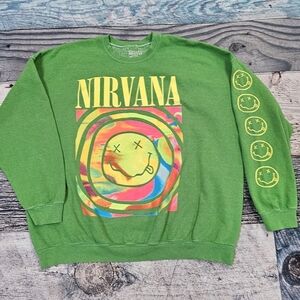 Urban Outfitters Nirvana Smile Oversized Crewneck Size Large/XL